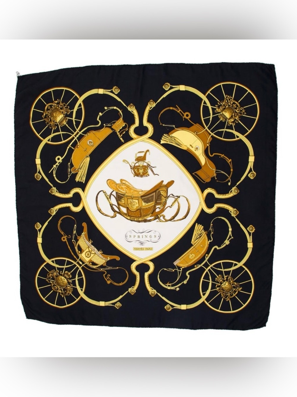 Hermès “Springs” Silk Scarf